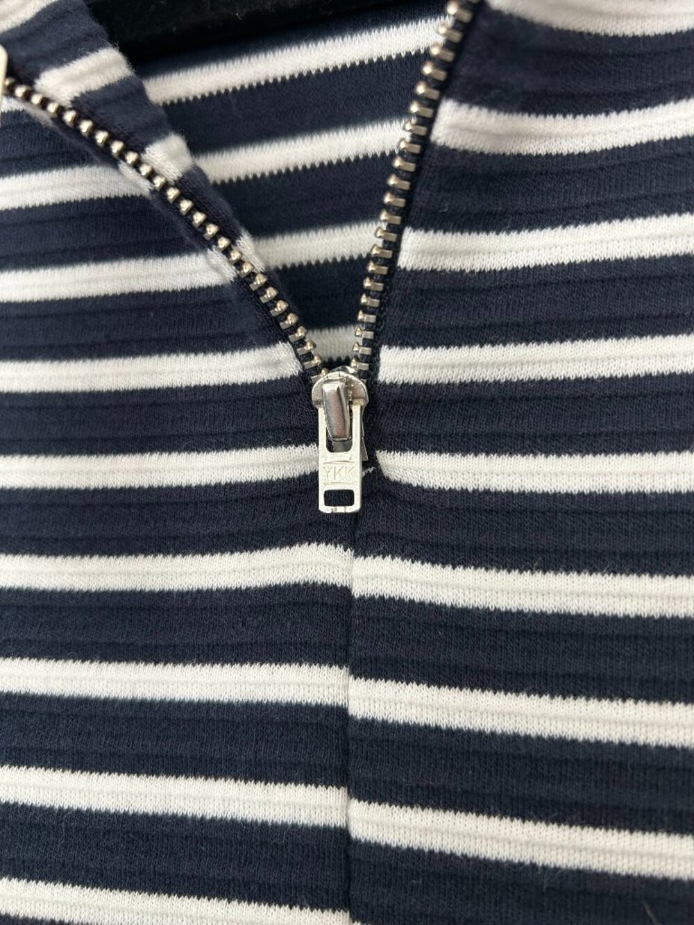 Anthropologie Seen Worn Kept Dress Womens 8 Navy White Striped Hooded Zip Knit - Picture 6 of 10